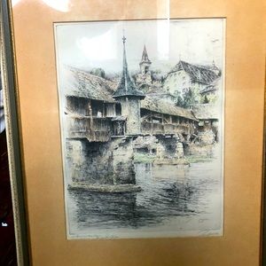 Paul Geissler original signed color etching